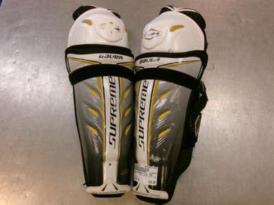 Used Bauer Supreme Total One Senior Shin Guards White 12" 11339-s000202392