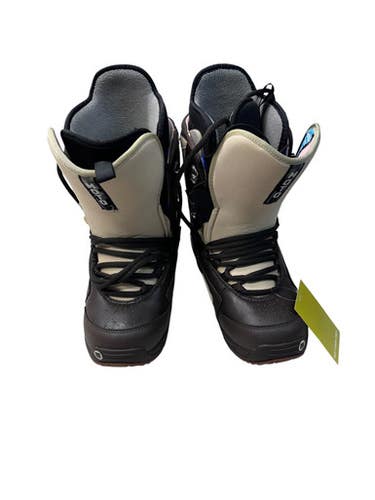 Used Burton Moto Womens Snowboard Boots Brown And Black Senior 6.5 11835-s000209466