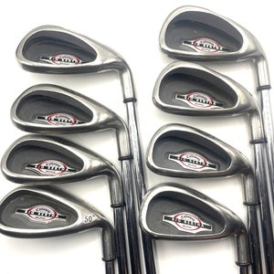 Callaway Big Bertha 2002 Iron Set 4-10, W Steel Uniflex Shafts 4-PW,GW (8 clubs)