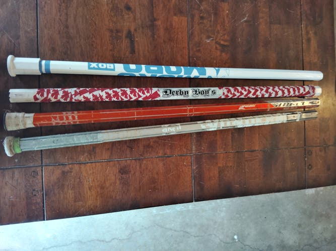 Moro Box Lacrosse Shaft (NEW) + Derby Bro's COMBAT Box shaft + Maverik Wonderboy Shaft (WOW!!!!)
