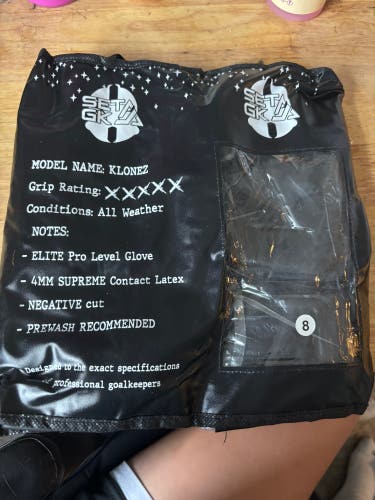 SET GK Size 8 KlonezMedium/Large Goalie Gloves (New)