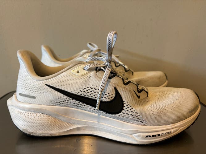 White Women's Size M 8.5 (W 9.5) Adult Nike Pegasus 41 Shoes (Used)