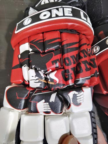 Custom Box Lacrosse Gloves (New) One-Of-A-Kind Pair