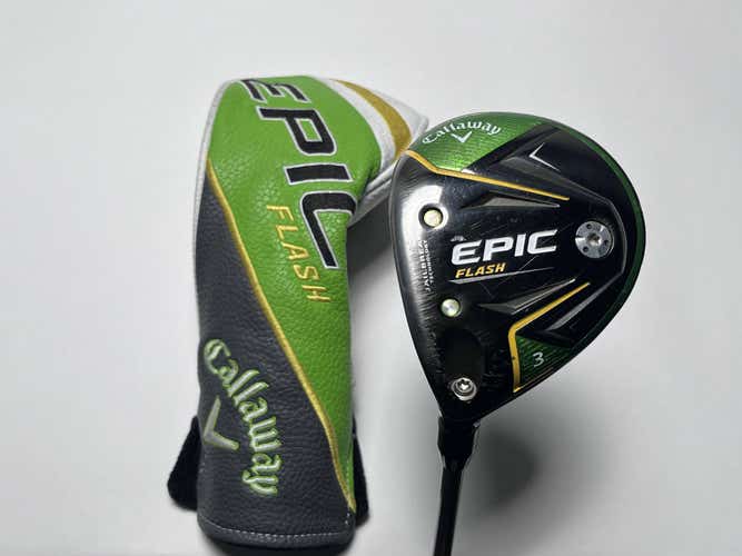 LEFTY Callaway EPIC Flash 3 Fairway Wood 15*  EvenFlow 5.5 Regular LH HC
