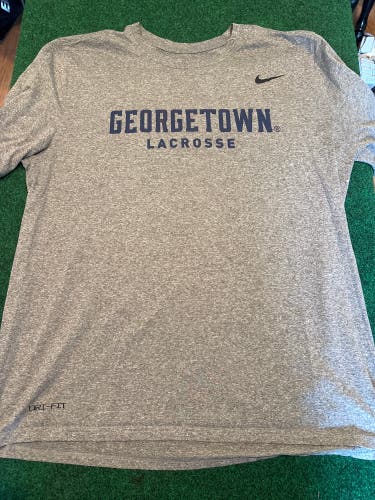 Gray Georgetown Lacrosse Nike Shirt (Used) | XL