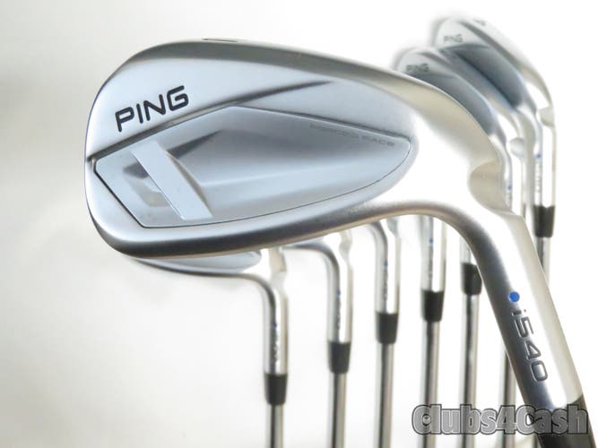 PING i540 Irons Blue Dot Dynamic Gold Mid 100 Stiff 4-P+Uw +1/2" TAll Shop Wear