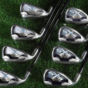 Women's Callaway X-20 Irons Set 4-PW, SW 45g Ladies Graphite Shaft LH ~ NICE!!