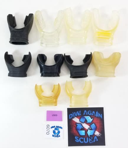 10x MouthPiece Lot Scuba Diving Snorkel 2nd Stage Regulator  USED Mouth Piece