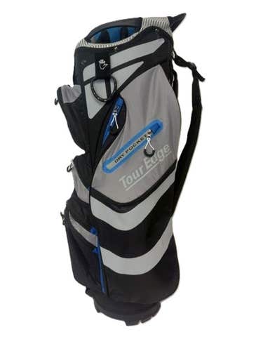 Tour Edge TE-400 Cart Bag (14-way top, Black/Silver/Blue)  2025 NEW