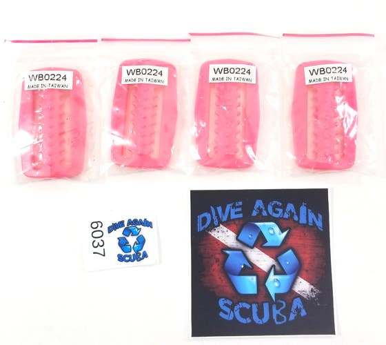 4 X Pink Scuba Diving Plastic Weight Belt Webbing Keeper Retainer Clip