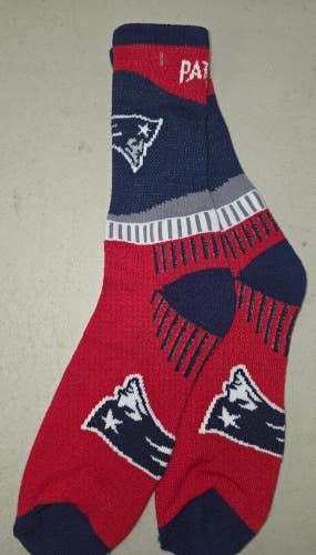 Mens NFL NEW ENGLAND PATRIOTS Fan Nation Crew Socks LARGE