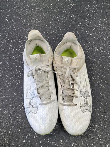 Used Under Armour Adult Fb Cleats White Senior 10 11849-s000040987