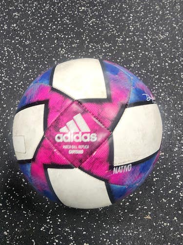 Used Adidas Nativo All Size Soccer Ball White 5 11849-s000041045