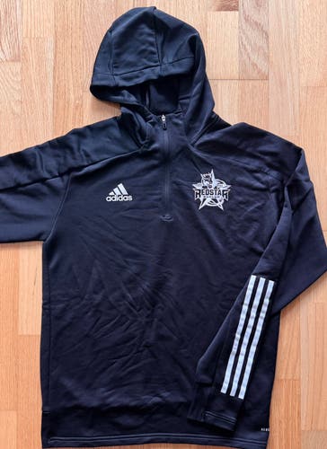 Pro Stock Kunlun Red Star KHL Adidas 1/4 Zip Hood - Size M (USED)