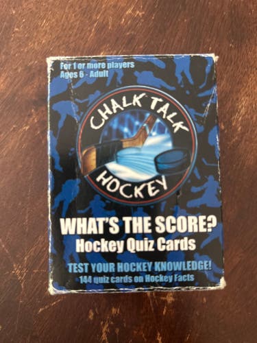 Chalk Talk Hockey Quiz Cards