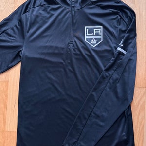 Pro Stock NHL Los Angeles Kings Adidas 1/4 Zip Sweater - Size S (NEW)