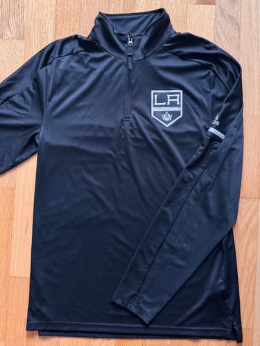Pro Stock NHL Los Angeles Kings Adidas 1/4 Zip Sweater - Size S (NEW)