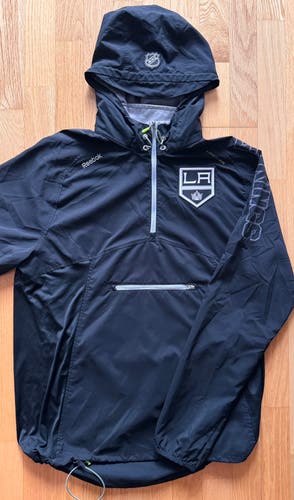 Pro Stock NHL Los Angeles Kings Reebok 1/4 Zip Windbreaker Jacket - Size M (USED)