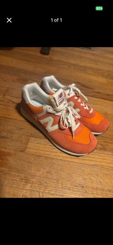 Orange Men's Size M 10.0 (W 11.0) Adult New Balance 574 Shoes (New) ‘gulf red’