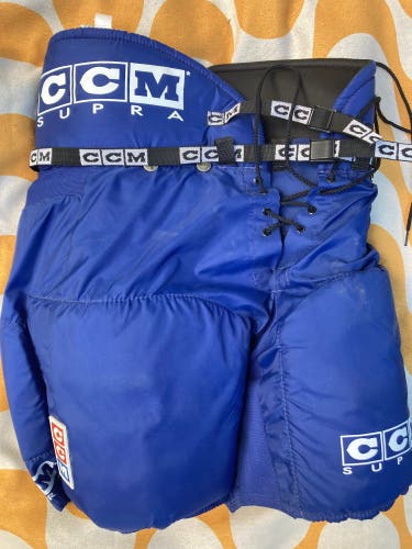 Blue Junior Medium CCM Supra Hockey Pants (Used)