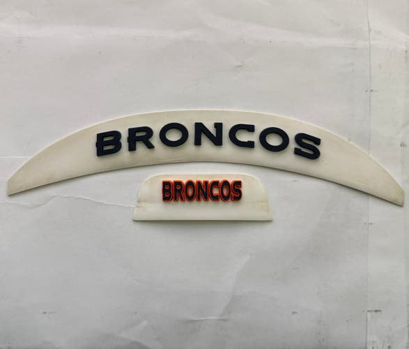 Game-used Denver Broncos 3D Helmet Bumpers for Riddell Speedflex