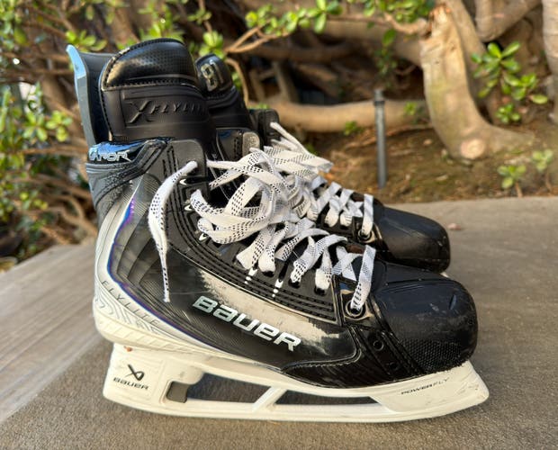 Black/White 2025 CUSTOM Bauer Vapor Flylite Hockey Skates 7 LEFT 7 1/4 RIGHT (Used)