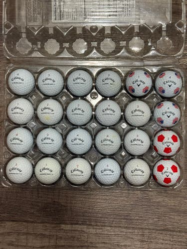 24 Callaway Chrome Soft Golf Balls with Triple Track, TruTrack, Truvis Designs