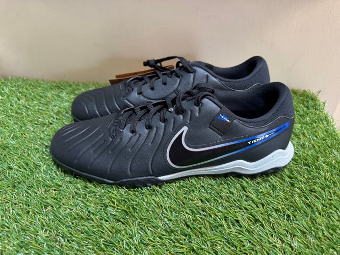 Nike Tiempo Legend 10 Academy Turf Soccer Shoes DV4342-040 Black Blue Men's 10