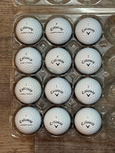 12 Callaway Chrome Tour Golf Balls - 5A MINT CONDITION