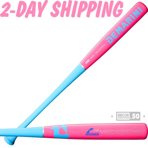 NEW | 2026 Demarini The Woods Pink 33"/30 oz Pro Maple Composite BBCOR Baseball Bat | 1-Yr Warranty