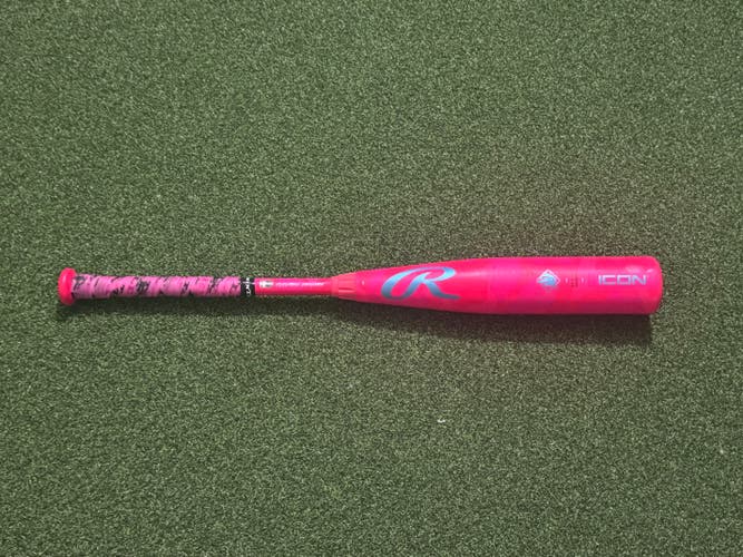 Pink Unicorn Rawlings Icon Composite USSSA Certified Bat (-10) 18 oz 28" (Used)
