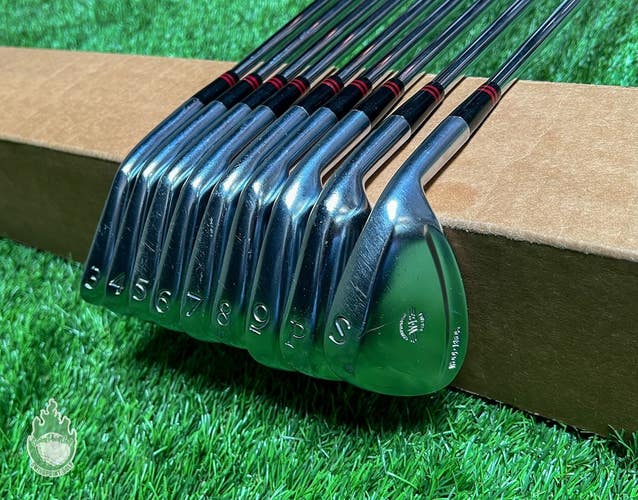 Used RH Wood Bros Championship Balance Irons 3-PW/SW S300 Stiff Steel Golf Club