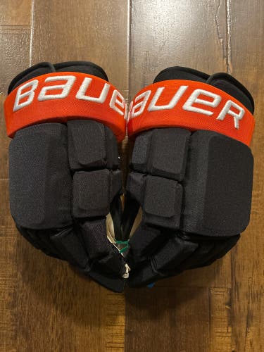 Anaheim Ducks Pro Stock Bauer Pro Series Gloves 14" (New) Ross Johnston