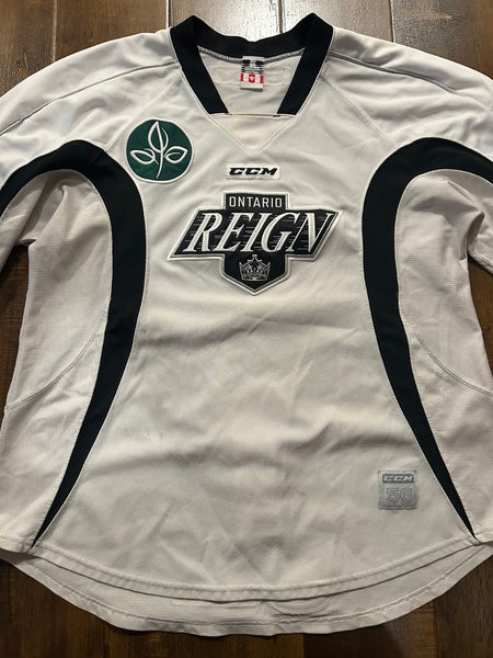 Ontario Reign Pro Stock White Size 56 Men's CCM Jersey (Used)