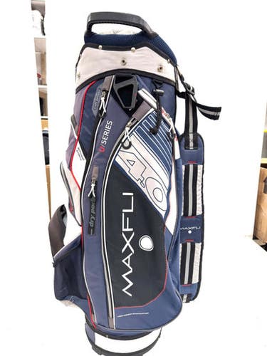 Used Maxfli U Series Mens Cart Bag Navy Blue And Red 11860-c000310695