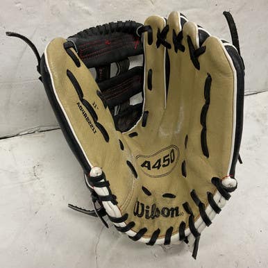 Used Wilson A450 Ao4rb2211 Baseball Glove Rh Throw Black And Tan 11" 11855-s000205694