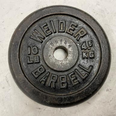 Used Weider Standard Plate Black 10 Lb 11855-s000205667