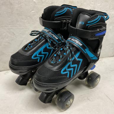 Used Roller Power Superb Junior Roller Quad Skates Black Adjustable 5-8 11855-s000205645