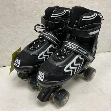 Used Roller Power Superb Junior Roller Quad Skates Black Adjustable 6-9 11855-s000205646