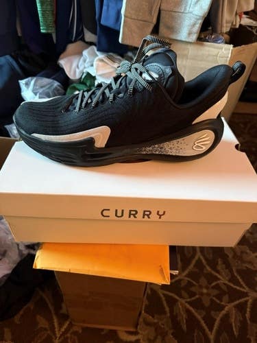 Black Unisex Size 13.0 (W 14.0) Adult Under Armour Curry 12 Team Shoes (New)