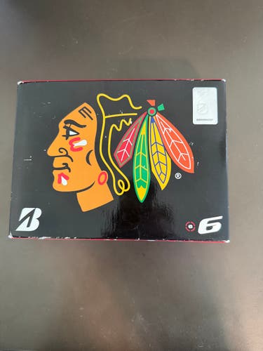 Chicago Blackhawks Bridgestone e6 Balls 12 Pack (1 Dozen) (New)