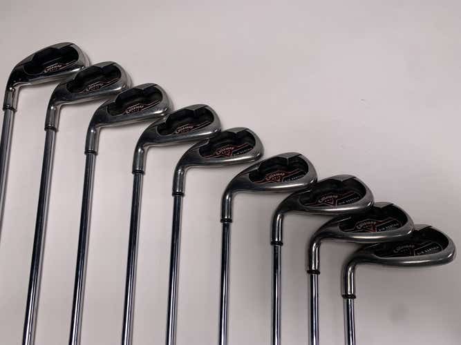 LEFTY Callaway Big Bertha 2006 Iron Set 4-PW+AW+SW Uniflex LH