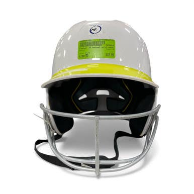 Used Easton Jr Batting Helmet W Mask White Md 11735-s000341991