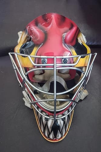 Full face Red demon Olie goalie mask