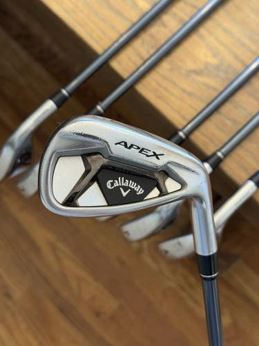 Callaway Apex 21 Iron Set (6-GW)  UST Mamiya Recoil Dart F2 75 shafts (senior)