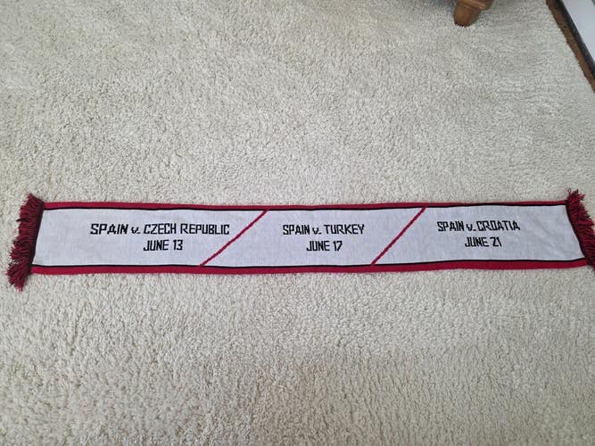 Rare Spain National Team 2016 Euro Group Stage Scarf Estrella Galicia