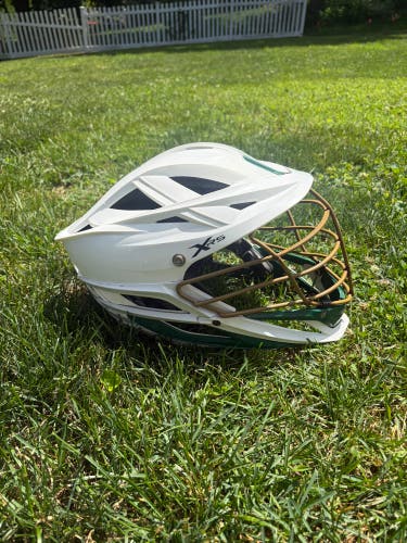 Cascade XRS Lacrosse Helmet - White with Gold Facemask (Retail: $350)