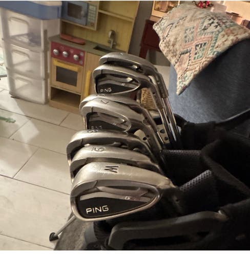 Men's 2013 Ping G25 Right Handed Iron Set Stiff Flex (9 Clubs) #4 - #9, PW, UW (Used)