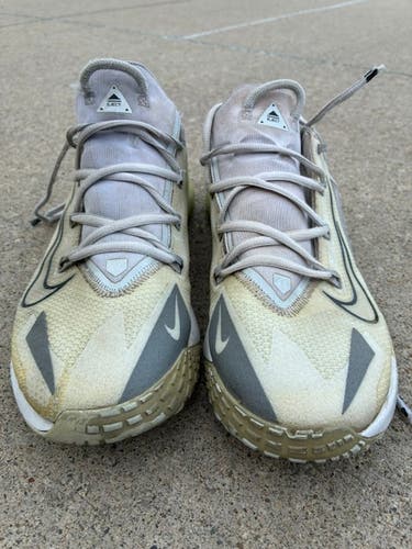 Nike Force Zoom Trout 8 Turf "White/Wolf Grey/Pure Platinum/Black" Men's Baseball Shoe Size 11
