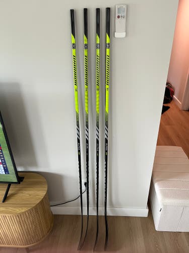 [STICK PACK 4x] Senior Warrior Alpha LX2 Left Hand Hockey Stick M90 85 Flex Pro Stock (Used)